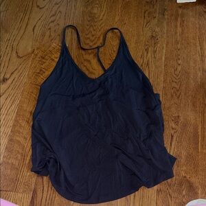 Lululemon black tie back tank top